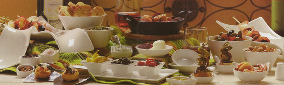 Clean, sleek white porcelain pieces...from a name you trust - American Metalcraft.
