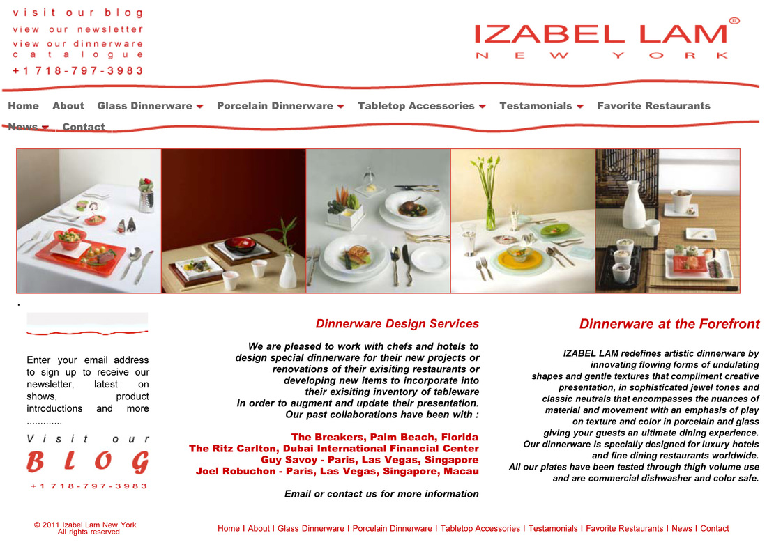 Izabel Lam dinnerware is specially designed for luxury hotels